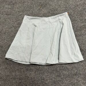 Kimchi Blue Skirt Womens Size L Light Blue A-Line Mini Flare Textured Back Zip